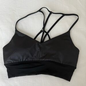 ALO Yoga Black Strappy Sports Bra